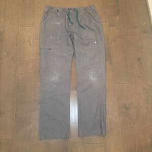 FIGS Technical Collection Mens Gray Cargo Scrub Pants Style TM3001 Size L